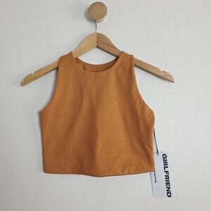 NWT Girlfriend Collective Amber Mustard High Neck Sports Bra Top